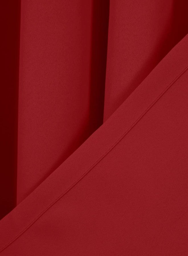 Royal Bedding ستائر رويال بيدينج آفا الحمراء، ستائر معتمة بحلقات علوية، ستائر نوافذ معتمة ثلاثية النسيج، زوج/مجموعة من لوحتين مع أربطة، 54 بوصة عرض × 84 بوصة طول لكل منها - Image 4